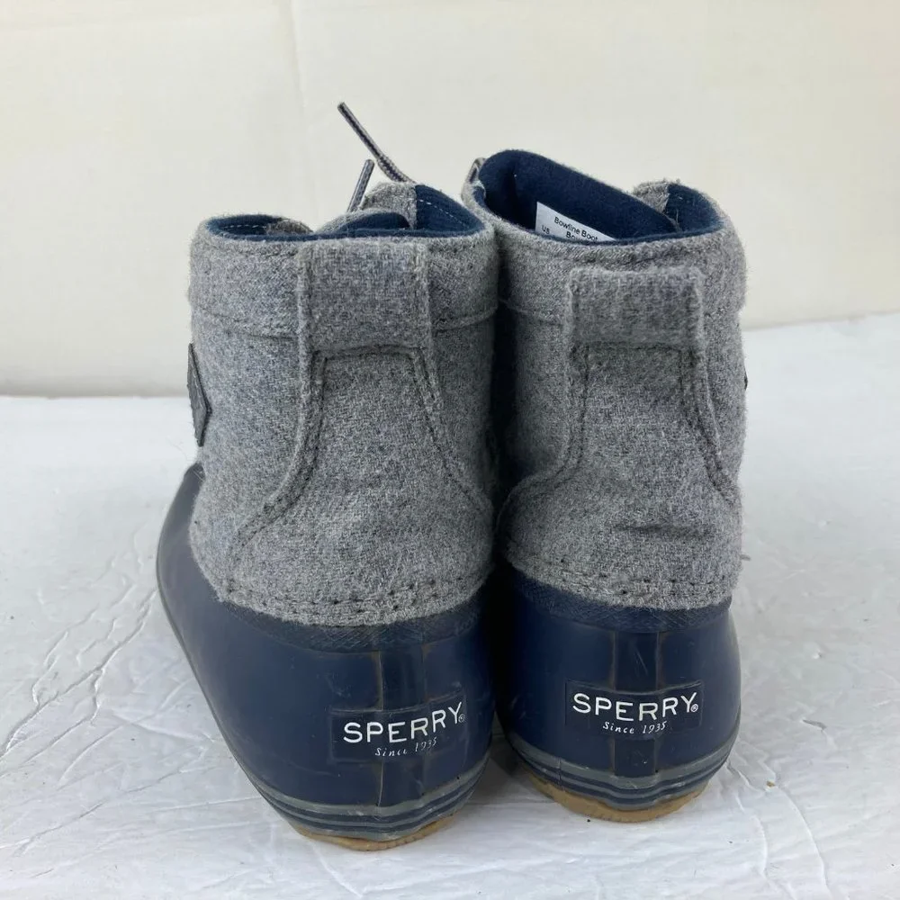Sperry Top Sider Boys Sz 3 Rain Snow Duck Boot Wool Blend Lace Up‎